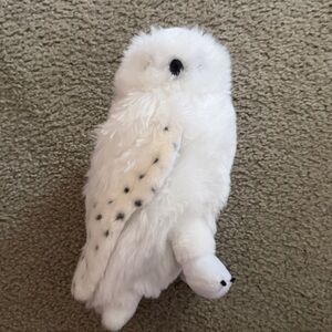 Plush White Owl Toy for Small Pets